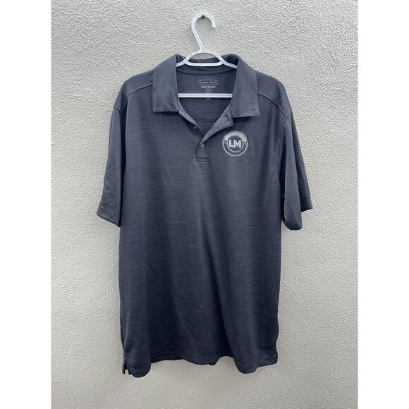 Mens Pebble Beach Performance Gray LifeMed Institute Short Sleeve Polo Shirt XXL - Picture 1 of 12